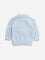 HOP Baby Light Blue Knit-Textured Cotton Sweatshirt