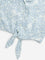 Y&F Kids Blue Floral Design Cotton Shirt