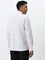 WES Formals Light Pink Solid Slim-Fit Cotton Shirt