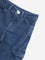 HOP Kids Dark Blue Cargo-Style Relaxed - Fit Mid - Rise Jeans