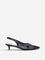 LUNA BLU Black Mesh Detailed Slingback Shoes