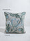 Westside Home Aqua Tulip Embroidered Cushion Cover