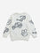 HOP Kids Off-White Car Design Cotton Sweater