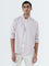 WES Casuals Pink Stripe Printed Relaxed-Fit Cotton Shirt