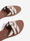 LUNA BLU Tan Multi-Strap Slides