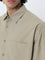 Nuon Khaki Relaxed-Fit Cotton Shirt