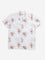 Y&F Kids White Floral Printed Resort-Fit Shirt