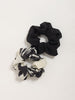 Wunderlove Black Printed Hair Scrunchies - Pack of 2