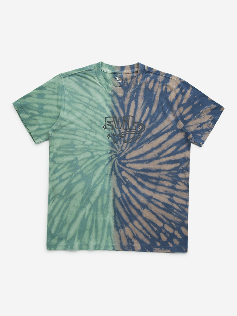 Y&F Kids Multicolour Tie-Dye Design Cotton T-Shirt