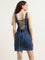 Nuon Dark Blue Bodycon Denim Dress