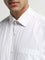 WES Formals White Striped Relaxed-Fit Shirt