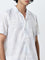 Nuon White Abstract Patterned Relaxed-Fit Cotton Shirt