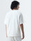 Nuon Off-White Text Design Relaxed-Fit Cotton T-Shirt