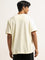 Nuon Light Yellow Text Print Relaxed-Fit Cotton T-Shirt