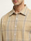 Ascot Beige Checks Design Relaxed-Fit Cotton Shirt