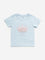 HOP Kids Light Blue Crown Applique-Detailed Cotton T-Shirt