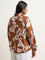 Gia Brown Foliage Printed Blouse