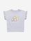 HOP Kids Lilac Floral Embellished Cotton T-Shirt