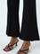 Wardrobe Black Bootcut High-Rise Trousers