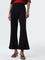 Wardrobe Black Bootcut High-Rise Trousers