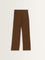 Wardrobe Brown Seam-Detailed High-Rise Trousers