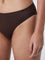 Wunderlove Dark Brown Solid Seam-Free Hi-Leg Brief