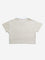 Y&F Kids Beige Text Embossed Collared Cotton T-Shirt