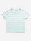 Y&F Kids Sage Striped Ribbed Textured Cotton Blend T-Shirt