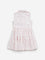 HOP Kids Pink Embroidered Cotton Tiered Shirt Dress