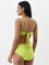 Wunderlove Swimwear Lime Smocked Padded Bra