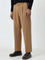 Ascot Tan Relaxed-Fit Mid-Rise Cotton Blend Chinos