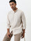 Ascot Beige Solid Relaxed-Fit Cotton Shirt