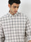 WES Casuals Sage Checkered Relaxed-Fit Cotton Blend Shirt