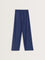 LOV Indigo Flared High-Rise Blended Linen Pants