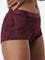 Superstar Burgundy Floral Lace Design Full Cotton Brief