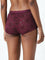 Superstar Burgundy Floral Lace Design Full Cotton Brief