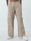 Nuon Beige Straight - Fit Cargo-Style Mid - Rise Jeans