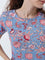 Bombay Paisley Blue Floral Printed Cotton Top