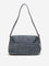 LOV Navy Knit Textured Sling Bag