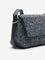 LOV Navy Knit Textured Sling Bag