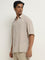 Nuon Beige Self-Textured Relaxed-Fit Shirt