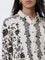 LOV Beige Floral Printed Blended Linen Shirt