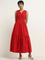 LOV Red Tiered Cotton Dress