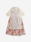 Utsa Kids Ivory Floral Embroidered Straight Kurta with Inner (2-8 Yrs)