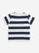 HOP Kids Navy Stripe Printed Cotton T-Shirt