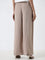 LOV Beige Flared High-Rise Trousers