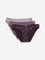 Wunderlove Violet Cotton Blend Bikini Briefs - Pack of 3