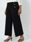 Gia Black Solid High-Rise Pants