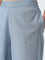 Utsa Light Blue High-Rise Straight Cotton Pants