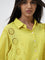 Utsa Yellow Schiffli Design Cotton Ethnic Tunic